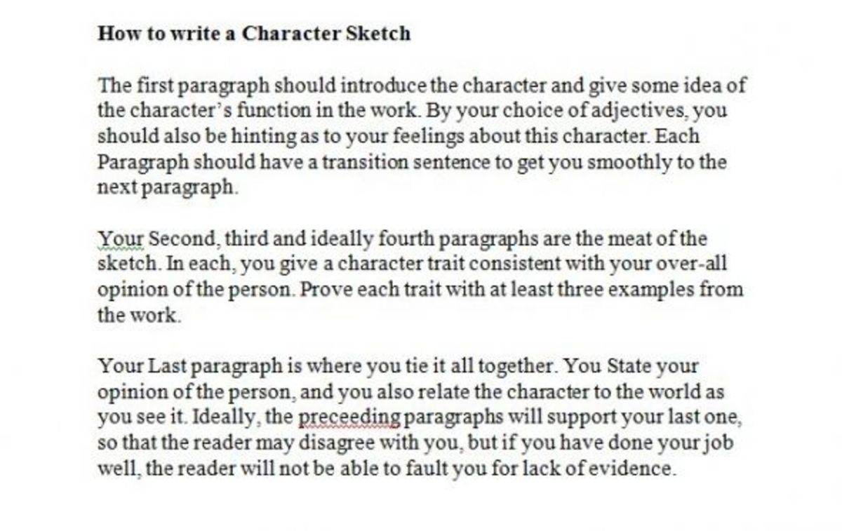 Character analysis essay bow valley college