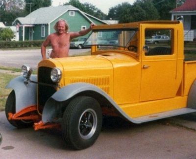 Here's Owen and His Essex - It's Turning Yellow Here, Fenders Not Painted Yet