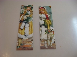 Christmas bookmarks made from cards