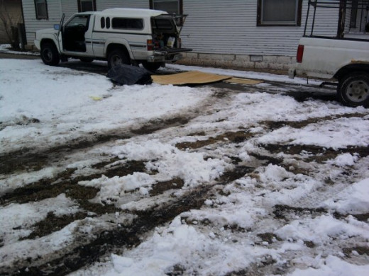 The Yard Took a Beating from All the Worker's Vehicles