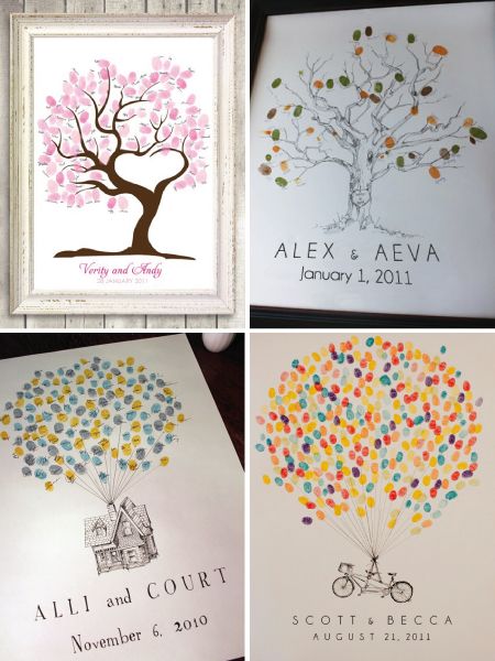 Fingerprint guestbook ideas from Pinterest