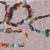 Rainbow gemstone bracelets, all semi-precious stones on elastic. Rainbow gemstone bracelets, all semi-precious stones on elastic.
