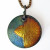 Fine silver pendant from PMC with liver of sulfur iridescent patina and 24k gold foil keum-boo accents Fine silver pendant from PMC with liver of sulfur iridescent patina and 24k gold foil keum-boo accents
