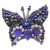 Bead embroidered butterfly pin features vintage crystal cabochons, vintage marquise crystal gemstone, glass beads and a vintage butterfly pin finding. Bead embroidered butterfly pin features vintage crystal cabochons, vintage marquise crystal gemstone, glass beads and a vintage butterfly pin finding.