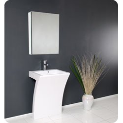 23 Inch Modern White Vanity Sink for Small Bathrooms