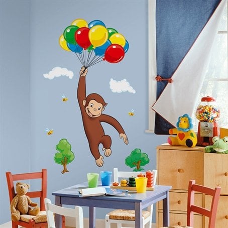 Curious George Giant Wall Decal/Sticker