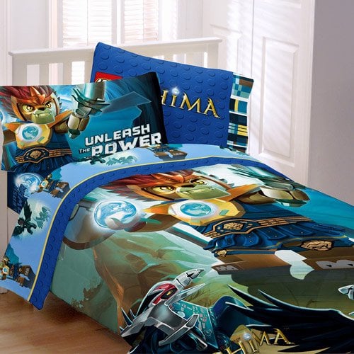 LEGO Legends Chima 5-Piece Full Size Comforter &amp; Sheet Bedding Set for Kids