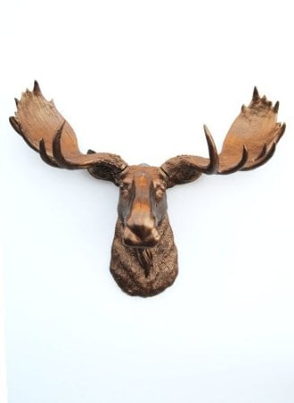 Bronze Moose Head Wall Mount