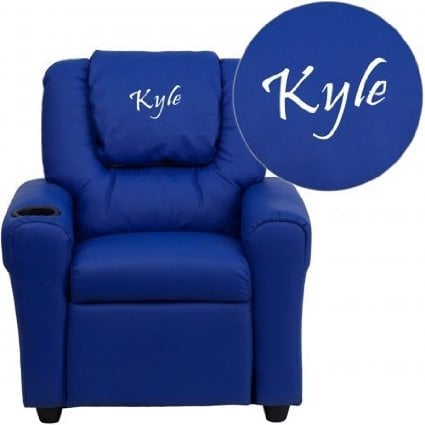 Personalized Vinyl Upholstery Kids' Recliner