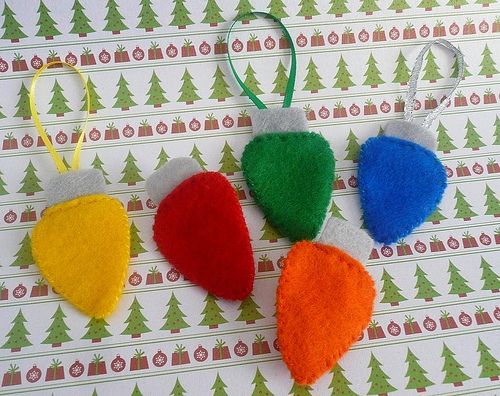 Felt Christmas Light Pins/Ornaments by Ritzee Rebel, on Flickr