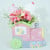 Floral baby gift set Planter Pink Train and 2 Onesies - 2 Floral baby gift set Planter Pink Train and 2 Onesies - 2