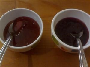 Strawberry or boysenberry jam