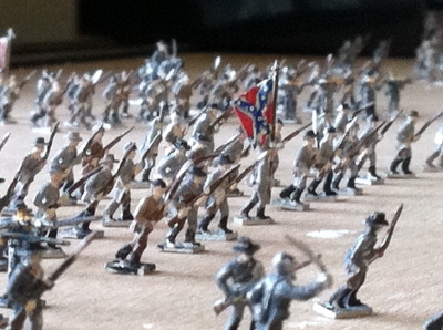 Miniature Confederate Troops Attempting To Help Settle The Issue of State Secession