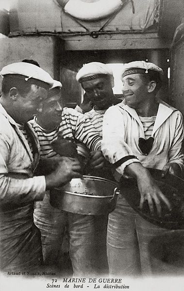 sailors in Breton stripe