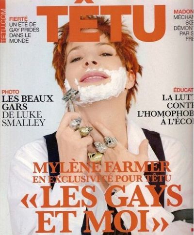 Mylene Farmer on gay magazine Tetu September 2008