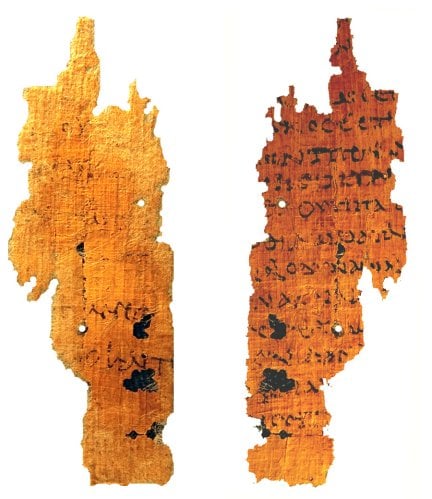 Papyrus Scraps are all that remain for the most part of these ancient texts.
