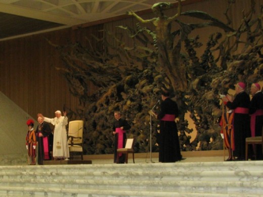 The Pope Reaching Out To The Faithful