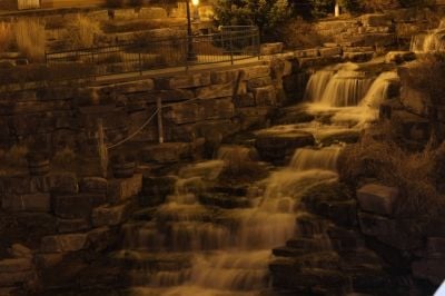Waterfall At Night