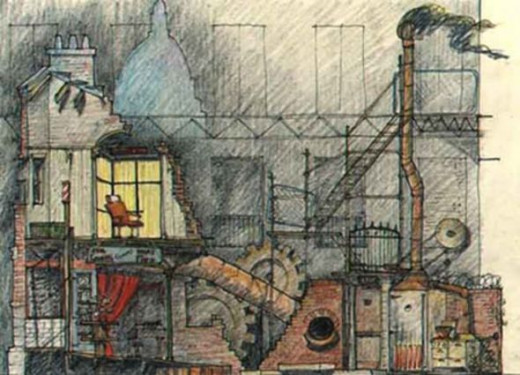 WaterTower Theatre's production of Sweeney Todd, set designer Clare Floyd DeVries