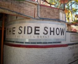The Orange Show, sign for the Side Show stage