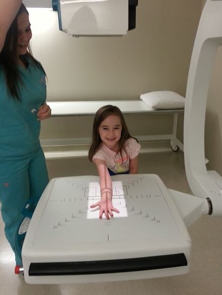 My Big Girl is All Smiles During her X-Ray