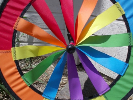 The "before" photo of a pinwheel.