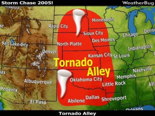 Tornado Alley Map