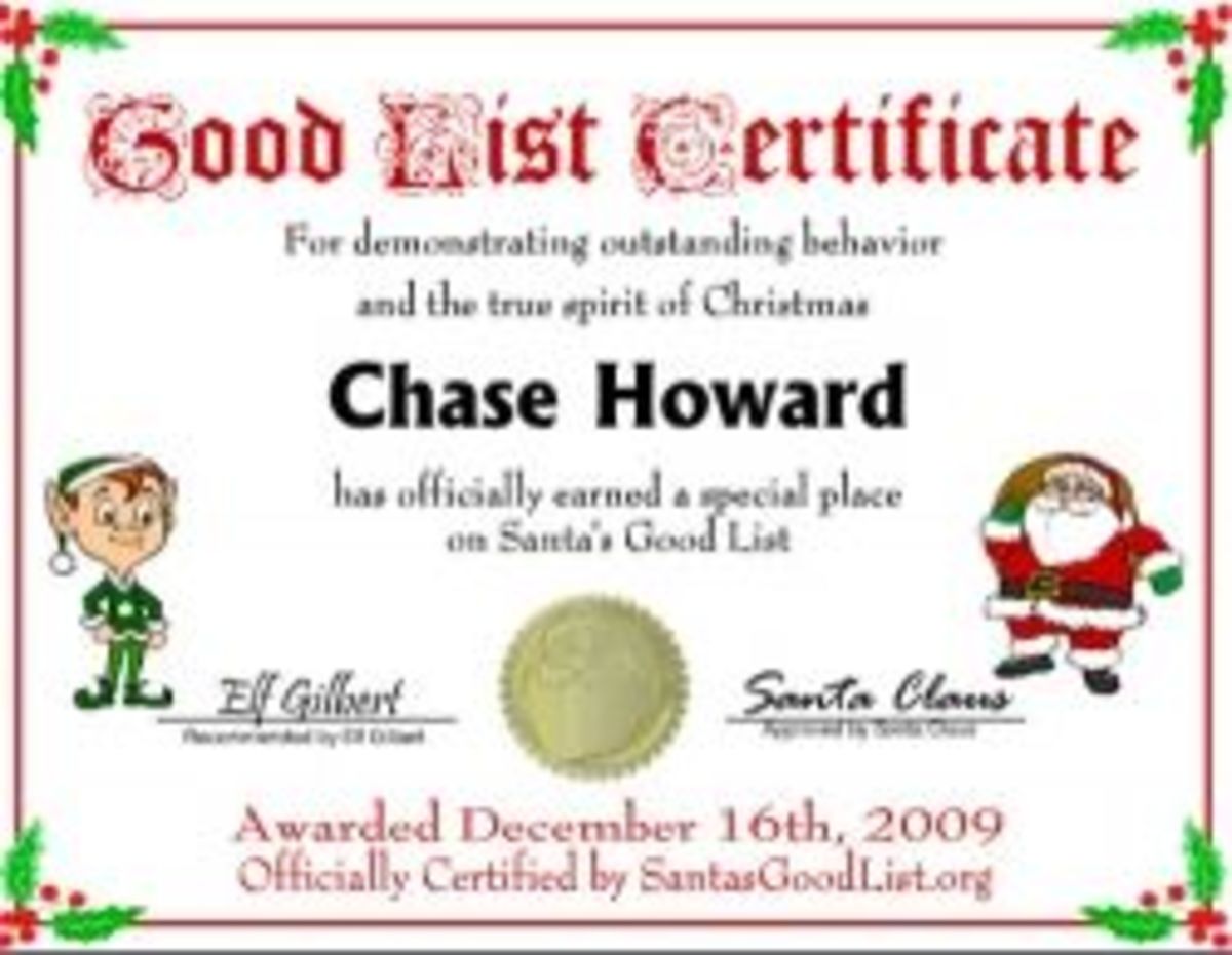 santa nice list certificate example