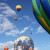 The earth balloon was shaped like many of the other balloons, but was unusual for its design. The earth balloon was shaped like many of the other balloons, but was unusual for its design.