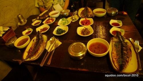 The feast on our table