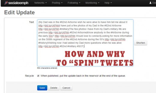How to schedule and spin Tweets