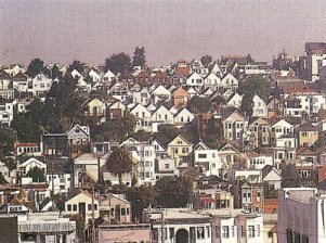 Houses on a hillside in San Francisco. Photo - Nemingha.
