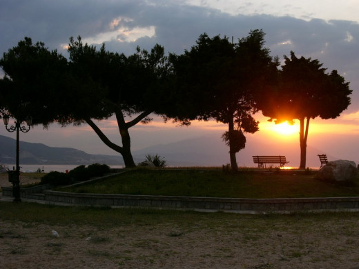 Beautiful sunrise in Asprovalta