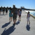 Walking along one of the pier in Cozumel