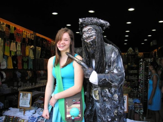 Dead man walking with one of my grand-daughters