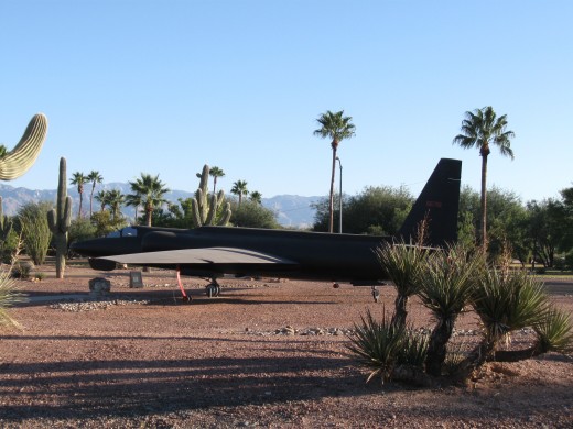 U-2 Aircraft on static display at Davis-Monthan AFB in Tucson, AZ (photo copyright 2008 by Chuck Nugent)
