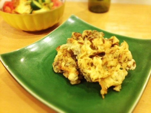 maitake shiitake tempura
