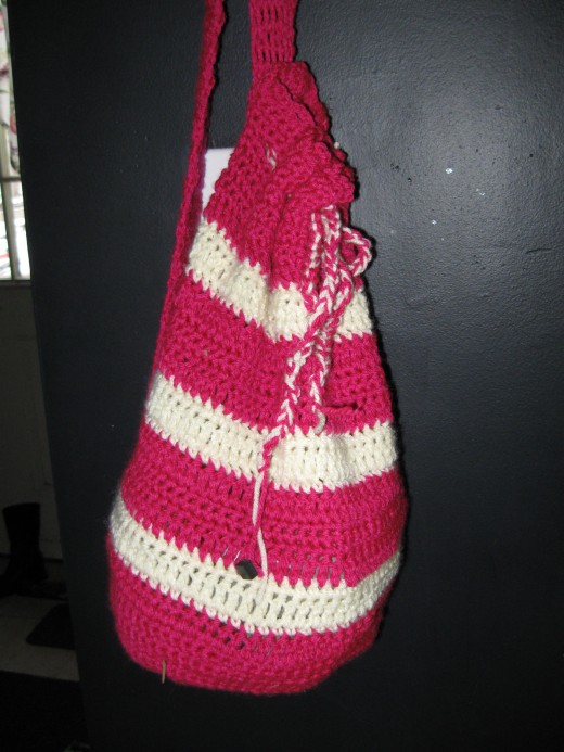 crochet beach bag handmade