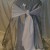Folding chair with cover and sash. Folding chair with cover and sash.