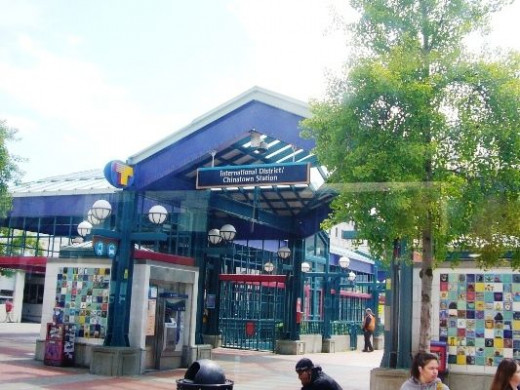 The Seattle International District Transit Tunnel Entrance
