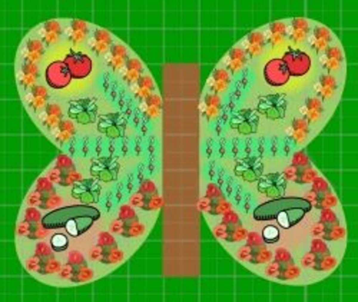 kids' butterfly shaped garden