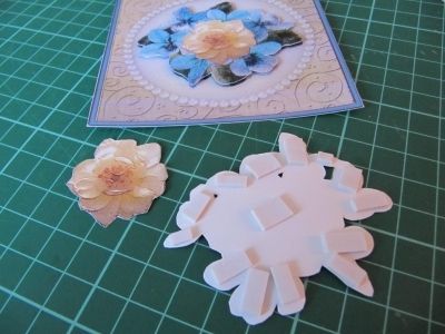 building up the layers in your decoupage card