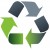 Free Earth Day clip art -- green recycle symbol