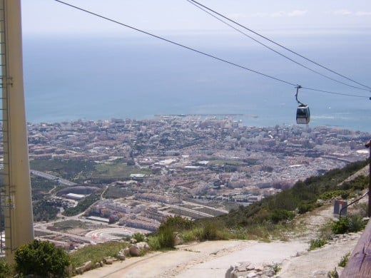 Benalmadena seen from near the top of the Teleferico Cable Car