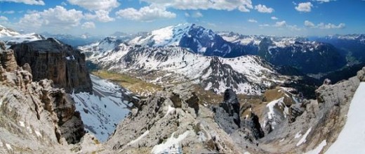Dolomite Mountain Range in Northeastern Italy - Part of the Limestone Alps