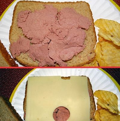 liverwurst and swiss cheese sandwich