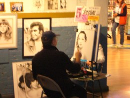 Portrait Artist at the Pike Place Market