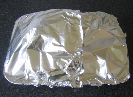 Turkey is covered with foil