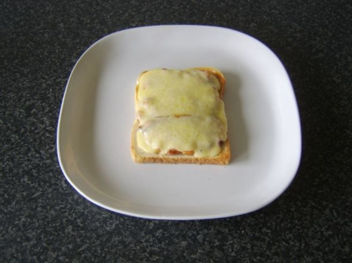 Toastie is cooked until cheese is melted and bubbling