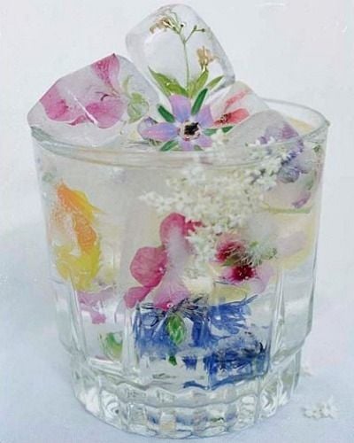 Wildflowers Decorative Ice Cubes